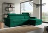 Ecksofa in L-Form NELA, L-förmige Eckcouch mit Schlaffunktion, ausziehbares Sofa, 1 Bettzeugbehälter, verstellbare Kopfstützen, (Kronos 19), 96 x 170 cm Bild 2