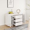 vidaXL Sideboard 3 Schubladen Hochglanz-Weiß 120x41x75cm Holzwerkstoff 809617 Bild 4