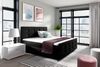 99rooms Primo Boxspringbett 120x200 cm Strukturstoff INARI Schwarz Bild 1