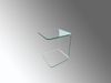 Beistelltisch >7/147< in Klarflas, Glas - 45x51x50cm (BxHxT) Bild 2