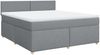 vidaXL Boxspringbett mit Matratze Hellgrau 180x200 cm Stoff 3289052 Bild 3