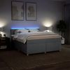 vidaXL Boxspringbett mit Matratze Hellgrau 180x200 cm Stoff 3289052 Bild 5