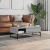 vidaXL Couchtisch Grau Sonoma 100x50x35 cm Holzwerkstoff und Metall 845394 Bild 3