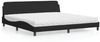 vidaXL Bett mit Matratze "Dover" Schwarz 200x200 cm Stoff 3208466 Bild 1