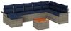 vidaXL Gartensofa-set 9 pcs Grau und Marineblau Poly-Rattan 3356036 Bild 2
