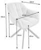 riess-ambiente Polsterstuhl PAPILLON hellgrau / schwarz (Einzelartikel, 1 St), Esszimmer · Stoff · Metall · Armlehne · 180° drehbar · Modern Design Bild 4