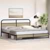 vidaXL Metallbett ohne Matratze Sonoma-Eiche 200x200 cm 3318692 Bild 4