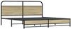 vidaXL Metallbett ohne Matratze Sonoma-Eiche 200x200 cm 3318692 Bild 3
