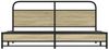 vidaXL Metallbett ohne Matratze Sonoma-Eiche 200x200 cm 3318692 Bild 5
