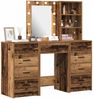 vidaXL Schminktisch mit Spiegelbeleuchtung 3 pcs Braun Holzwerkstoff 3334225 Bild 3