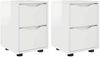 vidaXL Nachttische 2 pcs Hochglanz Weiß 30,5 x 30 x 43 cm 888806 Bild 2