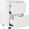 vidaXL Nachttische 2 pcs Hochglanz Weiß 30,5 x 30 x 43 cm 888806 Bild 5