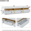 IDEASY Wohnzimmer-Set (2 St) Wohnzimmer Möbel, Moderner Luxus TV- Schrank und Couchtisch-Set, Marmorfurnier, geeignet für TVs bis 90", 200x40x42 cm & 100x50x40 cm Bild 2