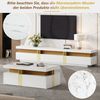 IDEASY Wohnzimmer-Set (2 St) Wohnzimmer Möbel, Moderner Luxus TV- Schrank und Couchtisch-Set, Marmorfurnier, geeignet für TVs bis 90", 200x40x42 cm & 100x50x40 cm Bild 3