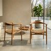 2er Set Teakholz Design Sessel RIVERA – Bequeme Synthetic-Rattan Stühle ergonomisch Bild 3