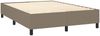 vidaXL Boxspringbett mit Matratze Taupe 140x190 cm Stoff 3131589 Bild 4