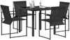 vidaXL Garten Essgruppe 5 pcs Schwarz Textilene und Stahl 3448902 Bild 3
