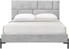 Vente-unique - NOULAVO Bett Stoff Grau - B 214 cm x H 116 cm x L 165 cm Bild 3