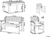 Lounge Set mit Tisch 4-Sitzer FIAMES zertifiziertes Akazienholz Grau Bild 2