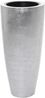 VIVANNO Bodenvase Exklusiver Pflanzkübel Fiberglas "City", Silber Hochglanz - 37x80 cm Bild 4