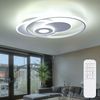 LED Deckenleuchte, dimmbar, Fernbedienung, Chromring, L54cm Bild 4