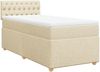 vidaXL Boxspringbett mit Matratze Creme 90x200 cm Stoff 3288875 Bild 3