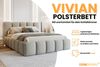 Deine Möbel 24 Polsterbett VIVIAN Bett Komplettbett Bouclé mit Bettkasten und Lattenrost (Set, 3-tlg, Bubble Bett in Beige / Creme / Grau / Hellgrau / Dunkelgrau / Weiß), 140x200 160x200 180x200 200x200 cm Bild 2
