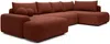Vente-unique - DAVISO Sofa Stoff Rot - B 204 cm x H 87 cm x L 360 cm Bild 3