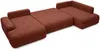 Vente-unique - DAVISO Sofa Stoff Rot - B 204 cm x H 87 cm x L 360 cm Bild 4
