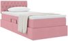 vidaXL Aufbewahrungsbett mit Matratze Rosa 100 x 200 cm Samt 3370802 Bild 3