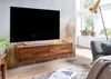 Lowboard Sheesham Massivholz 108x25x34cm Hängend TV-Schrank Braun Modern Bild 5