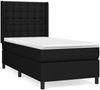 Boxspringbett mit Matratze Stoff Schwarz 80x200 cm, Härtegrad: H2 [3131707] Bild 2