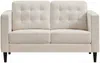 Vente-unique - DIBALU Sofa StoffStoff Beige - B 87 cm x H 84 cm x L 141 cm Bild 2