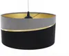 BPS Koncept 01A-079-40 Hängeleuchte SWING Velourss auf PVC-Basis grau, schwarz, gold 1xE27 60W H:102 Ø40cm dimmbar Bild 5