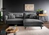 Polsterecke >Launce< verstellbare Armlehnen, Zier-Wendekissen, asche - 255x94x180cm (BxHxT) Bild 2