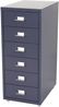 Rollcontainer Boston T851, Schubladenschrank Stahlschrank, 69x28x41cm 6 Schubladen ~ dunkelgrau Bild 4