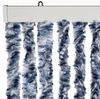 vidaXL Insektenschutz-Vorhang Blau Weiß Silbern 100x220cm Chenille 284275 Bild 4