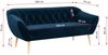 Sofa, Skandinavischer Stil, Holzbeine - PIRS - 3 Sitzer - Dunkelblau - Velvet Bild 3