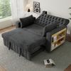 Multifunktionales Schlafsofa, modernes Klappsofa mit Stauraum und Schlaffunktion, Getränkehalter, USB-Ladeanschluss und Kissen, platzsparende Couch für Wohnzimmer, Grau Bild 3