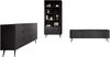 Wohnzimmer-Set Literpo III (Farbe: Schwarzer Graphit) Bild 2