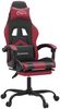vidaXL Gaming-Stuhl mit Fußstütze Schwarz und Weinrot Kunstleder [3143909] Bild 2