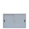 Schiebetürenschrank Schiebetüren Büro Aktenschrank Sideboard aus Stahl grau 750 x 1600 x 450 mm (Höhe x Breite x Tiefe) 550130 Bild 4