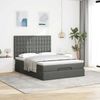 vidaXL Ottoman-Bett mit Matratze Dunkelgrau 140x200 cm Stoff 3313328 Bild 3