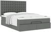vidaXL Ottoman-Bett mit Matratze Dunkelgrau 140x200 cm Stoff 3313328 Bild 5