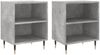 vidaXL Nachttische 2 Stk. Betongrau 40x30x50 cm Holzwerkstoff 826773 Bild 2