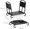 Relaxdays Klappbarer Kaminholzkorb aus Metall Bild 5