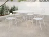 Vente-unique - GUERMANTES Garden dining set Metall Weiß - B 52 cm x H 89 cm x L 48 cm Bild 2
