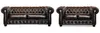 Vente-unique - BRENTON Couchgarnitur Leder Braun - B 96 cm x H 73 cm x L 160 cm201 cm Bild 5