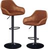 Yaheetech Barhocker (2 St), Barstuhl Bistrohocker aus Kunstleder Bild 5