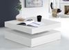 Couchtisch TURN 78 x 78 cm drehbare Platte Optik Weiß glossy von Forte Bild 4
